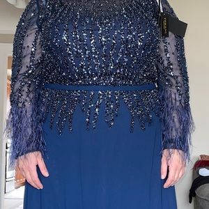 Terani couture navy gown